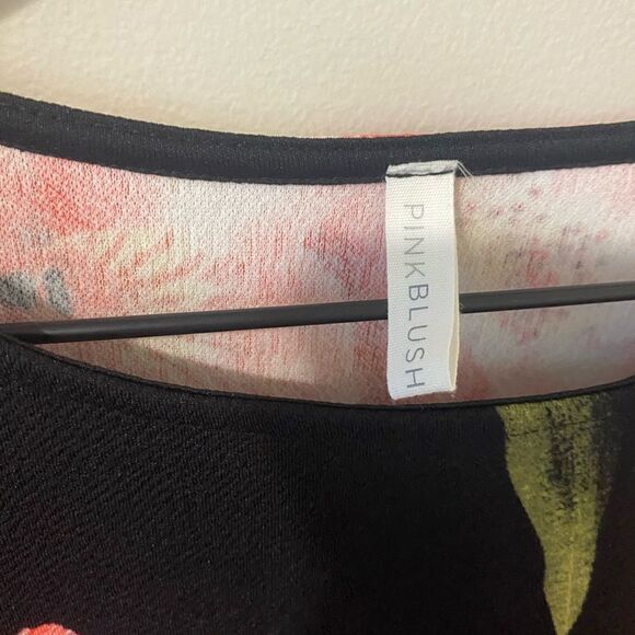 PINKBLUSH Black Floral Fitted Maternity Dress - Picture 10 of 11